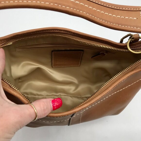 Vintage Coach Tan Leather Ergo Shoulder Bag & Matching Wallet - Picture 12 of 12
